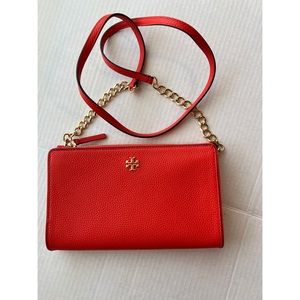 Tory Burch Poppy Red Carter Slim Crossbody